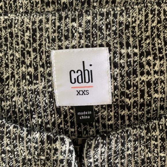 Cabi The Times Jacket XXS Tweed Hook Eye Closure Black White Career Classic - Picture 5 of 6